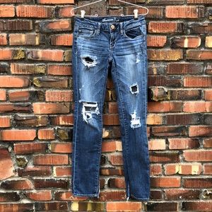 AEO Super Stretch Distressed Skinny Jeans | Sz 4